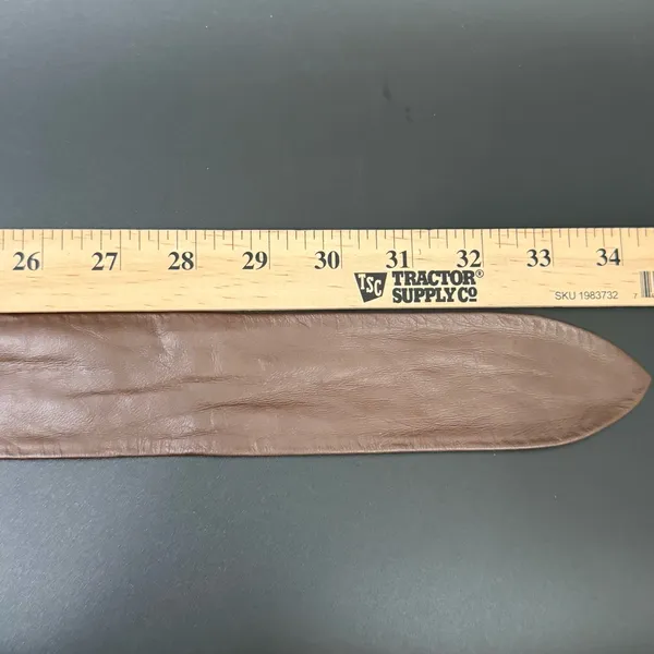 Vintage Unsigned Brown Soft Genuine Leather Women’s Dress Belt Size One Size - Image 9