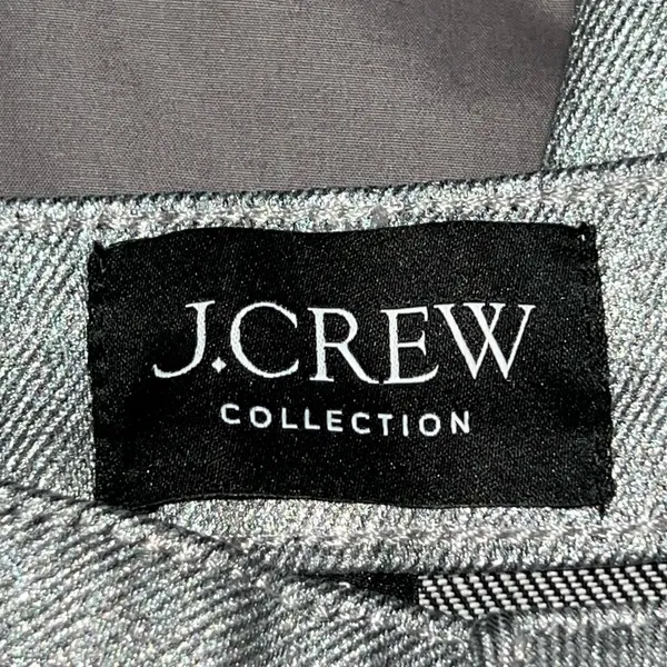 J.Crew Collection‎ Women's Straight Slouchy Jean Metallic Silver Size 28 BT619 - Image 9