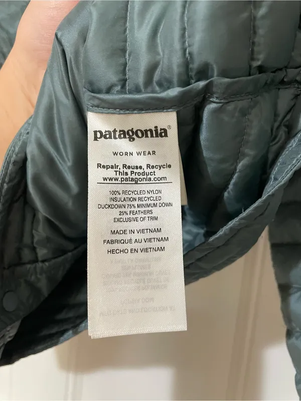 Patagonia Coastal Valley Down Collarless Goose Down Jacket Women Small Warm - Image 5