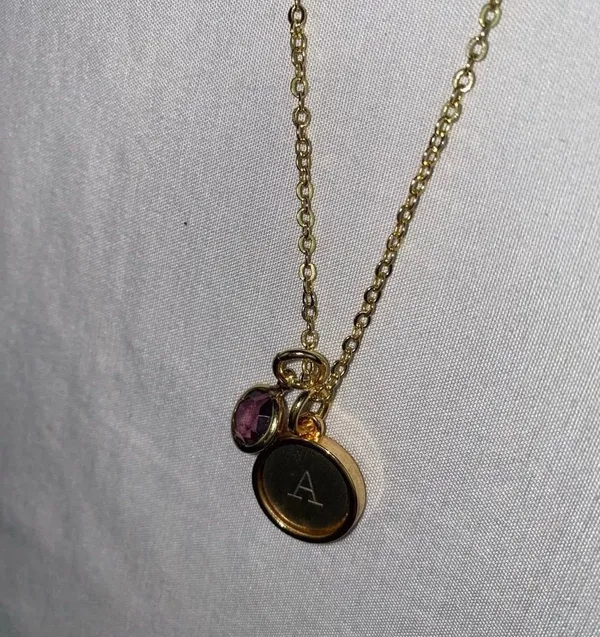 NEW Letter A Necklace Gold - Image 7