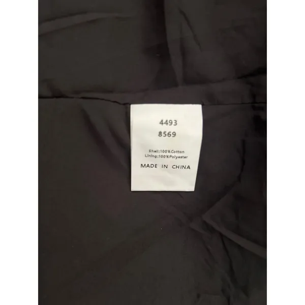 PrettyGarden Black Cotton Tiered Maxi Dress‎ Long Sleeve Button Down Small 4493 - Image 4