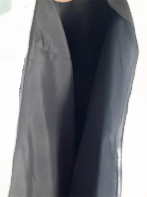 Amsale Lux Classic Black Asymmetrical Trumpet Maxi Gown Dress - Image 6
