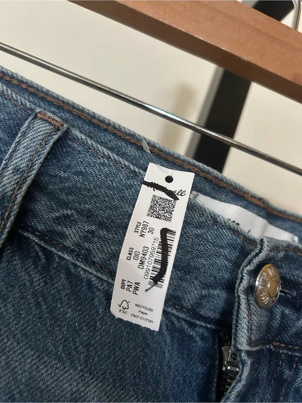 Madewell The Low-Slung Baggy Jean in Airy Denim Pickett Wash NWT $148 Size 30 - Image 6