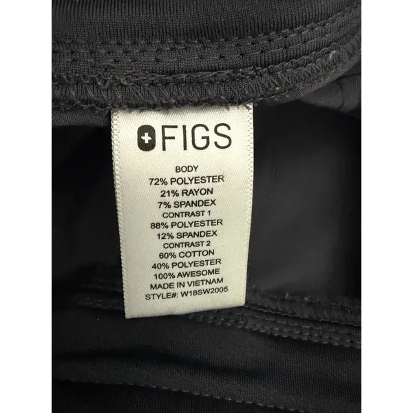 Figs Women's Small 1576 Charcoal Zamora High Waisted Jogger Scrub Pants #BB15-2 - Image 6
