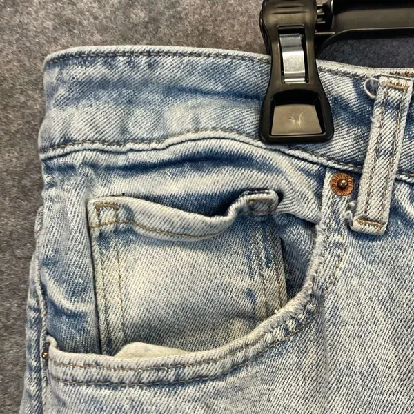 OLD NAVY Jeans Women's Size 18 Blue Denim Distressed OG High‎ Rise Straight Leg - Image 12