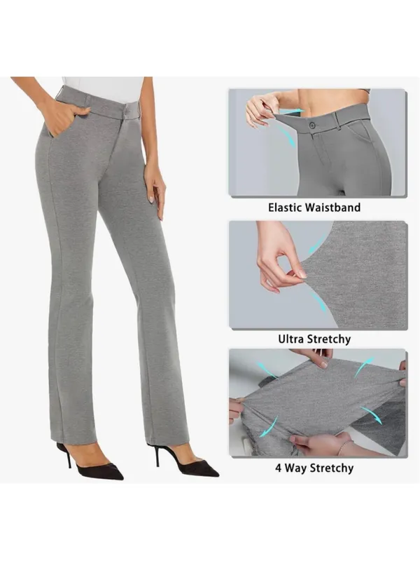 NEW Career Slacks Ease into Comfort Barely Bootcut Stretch Dress Pants 6/32 Tall - Image 12