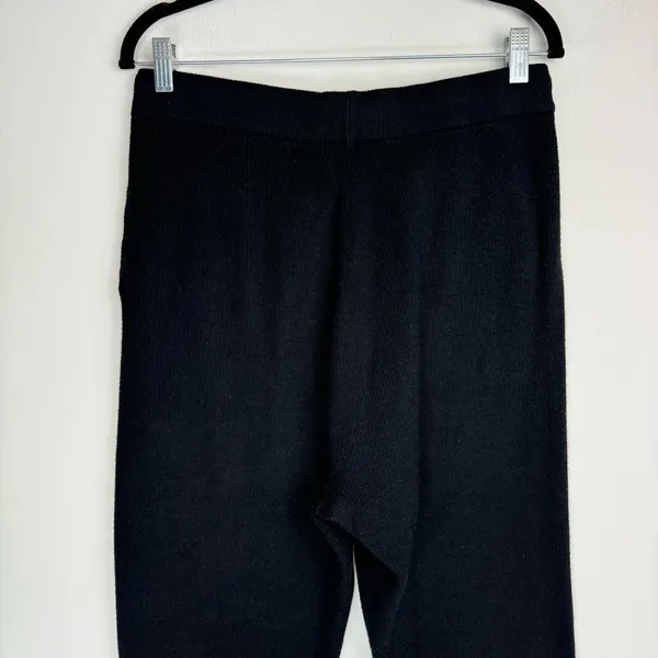 ZYIA Active Womens Black Soft n Warm Joggers Sz Large Ribbed Cozy Knit - Image 10