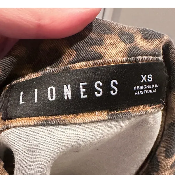 Lioness‎ Carmela Leopard Print Denim Jacket Size XS - Image 4