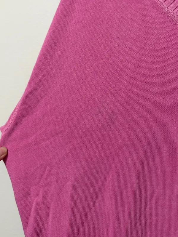 Aerie Hot Pink Down To Earth V Neck Pullover Sweatshirt Barbie Size Small - Image 5