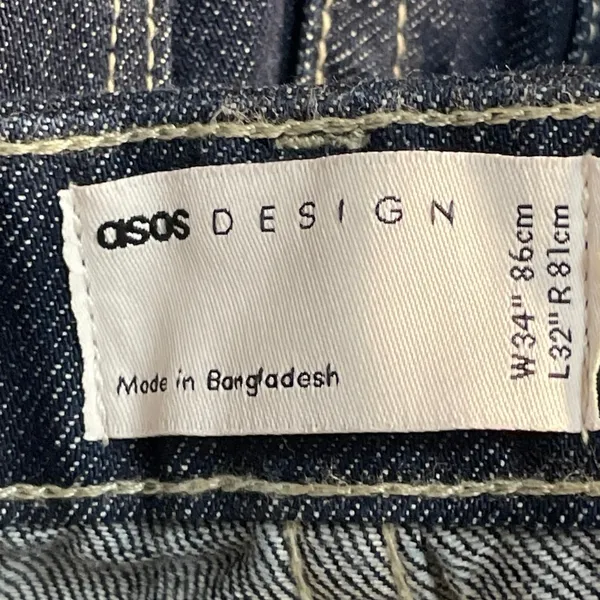 ASOS Women's Blue High Rise Wide Leg Baggy Loose Relaxed Denim Jeans Size 34 - Image 4