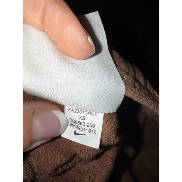 Nike Air‎ Women's Sz XS Joggers Standard fit mid rise Sweatpants Brown EUC - Image 8