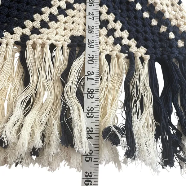 Zimmermann Chintz Crochet Fringed Chevron Striped Boho Beach Midi Skirt Size 0P - Image 6