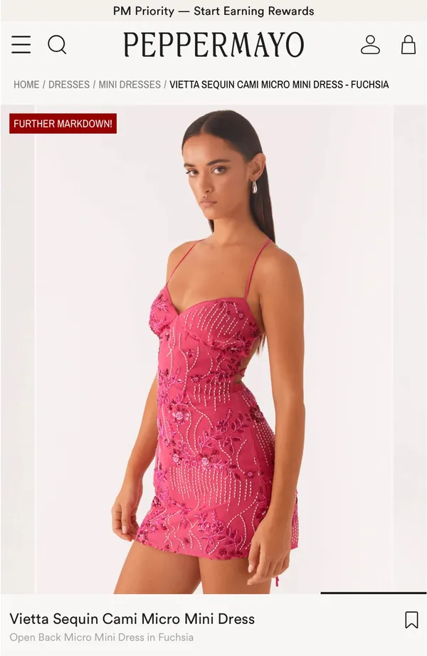 Pepper Mayo Vietta Sequin Cami Micro Mini Dress - Image 4