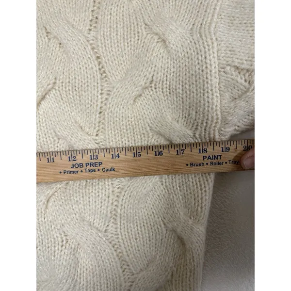 ZARA Cream Chunky Cable Knit Turtleneck Sweater Size‎ S Girls 13-14 Fisherman - Image 5