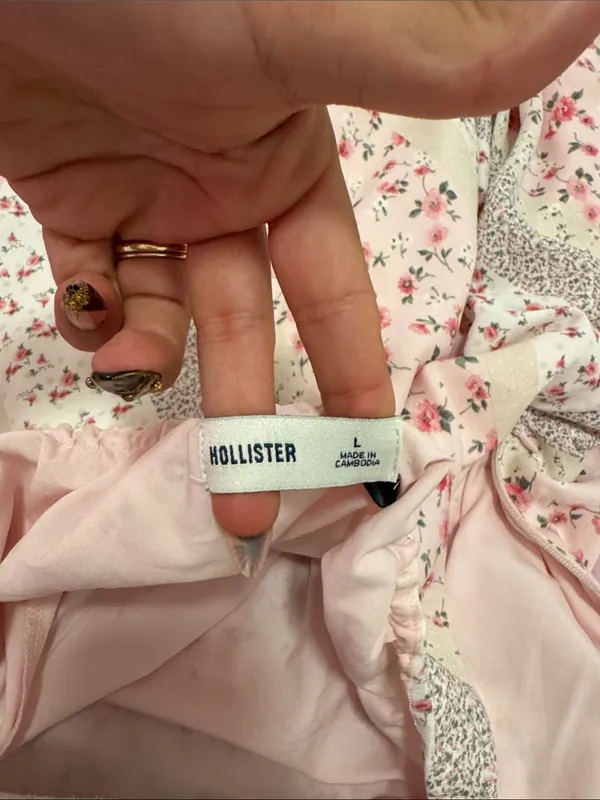 Hollister Pink Floral Slip Dress - Image 4