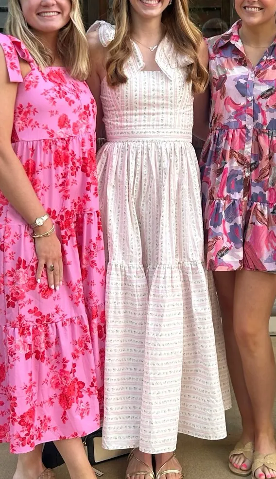 Pink Floral Midi Dress - Image 4