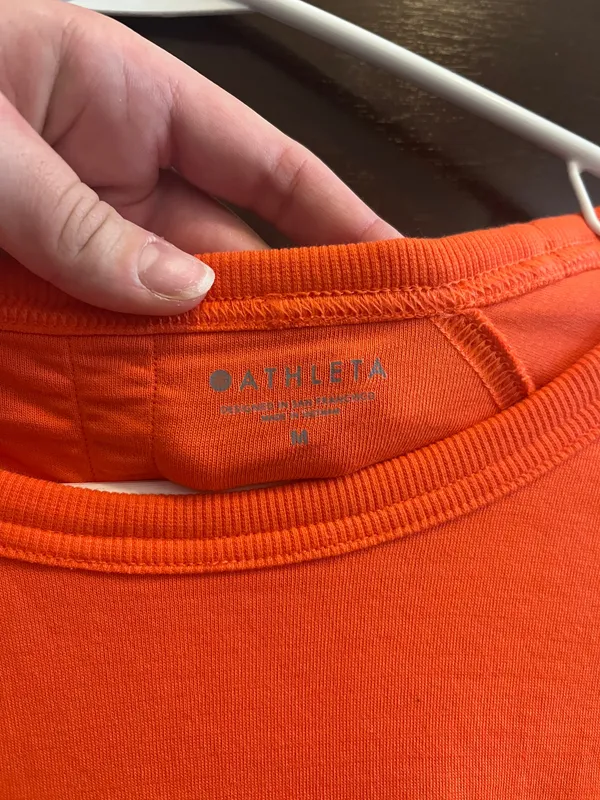Athleta Women’s Orange Pullover Sweatshirt - Image 3