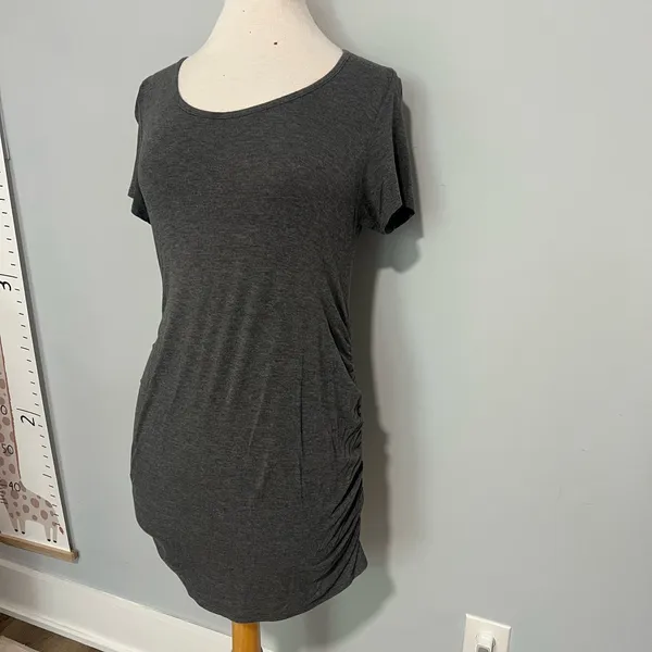 PinkBlush dark gray maternity mini dress - Image 4