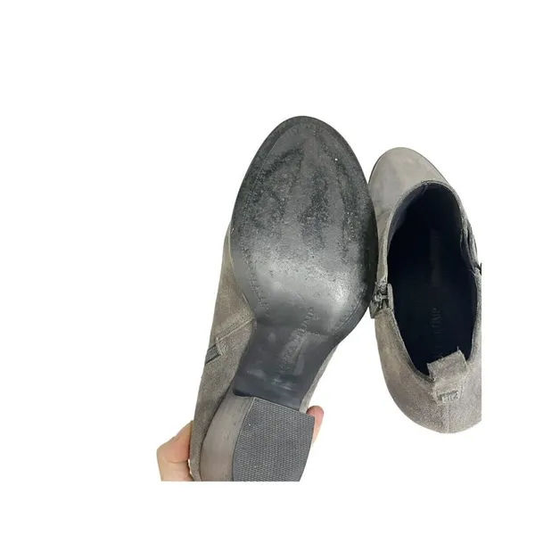 Ivanka Trump Womens Taren Ankle Boots Booties Gray Suede Block Heel Zip 8.5‎ M - Image 5