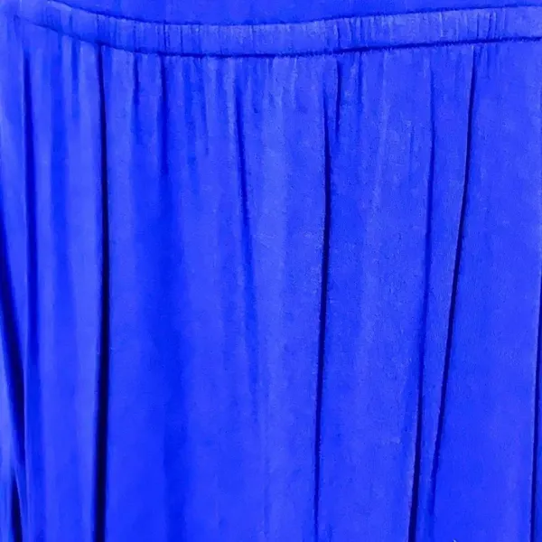 J. Jason Wu Regular Flowy Knit Royal Blue MIDI with Shirred Hem Detail- Small - Image 5