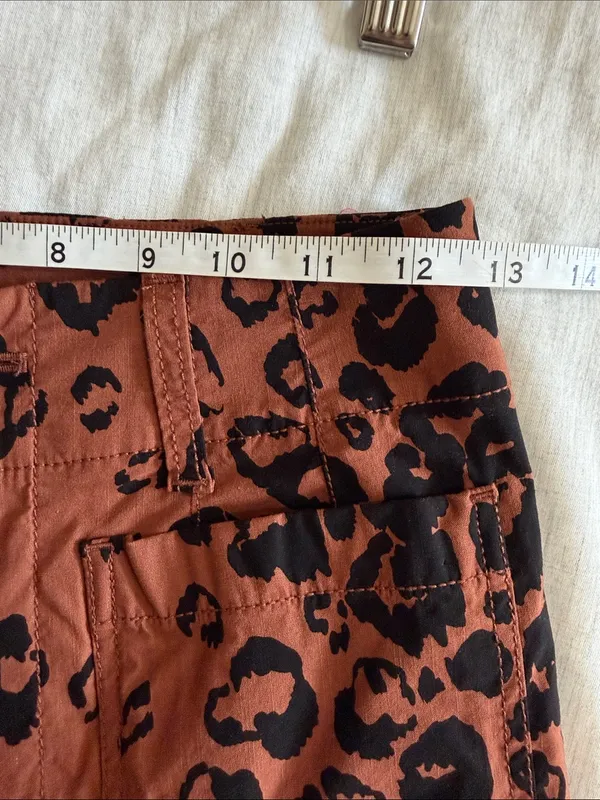 Anthropologie Maeve The Colette Crop‎ Wide-Leg Pants Size 25 Brown Black - Image 6