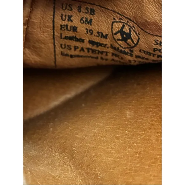 Ariat Desert Star Women’s Sz 8.5B Distressed Tan Leather Cowgirl Western Mules - Image 6