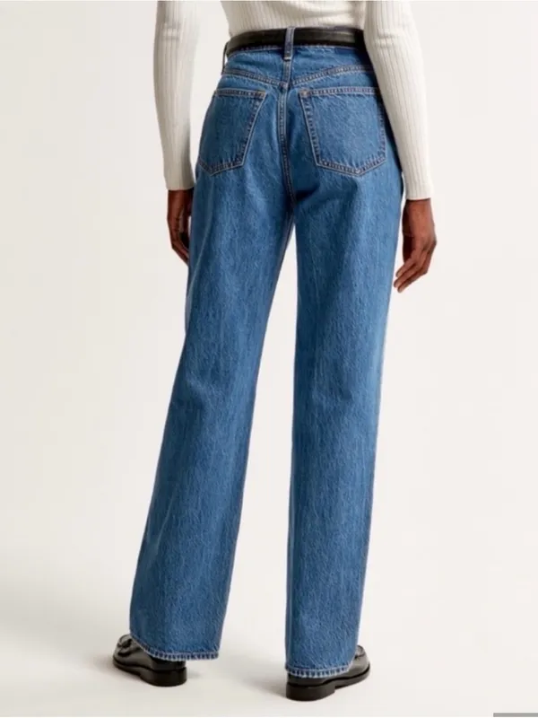 Abercrombie & Fitch The Loose High Rise 2 Regular light denim jeans curve love - Image 2