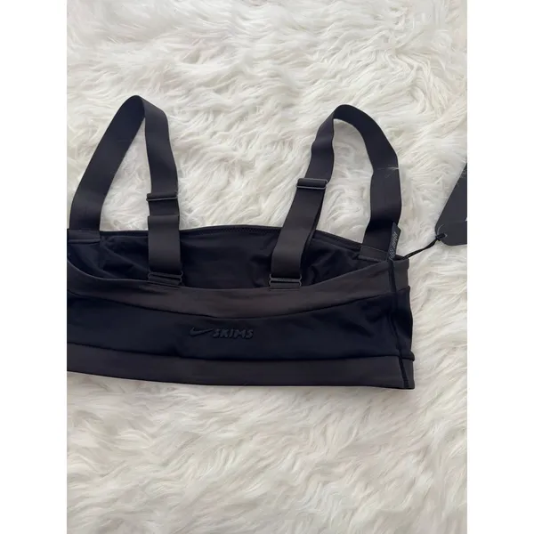 Nike Skims Matte Shine Mix Straight Neck Bra Obsidian Ingenious Size Small - Image 7