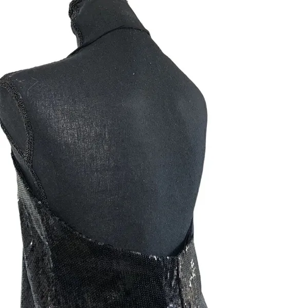 Hugs Black Sequins Halter Back Top/Blouse(Size Black - Image 6