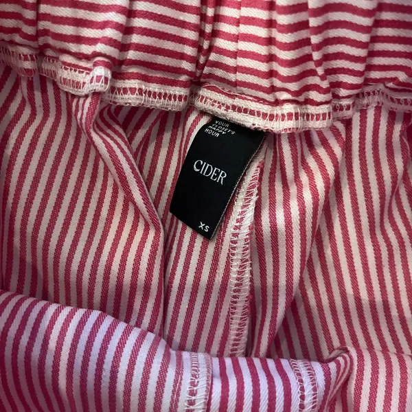 Cider Pink and White Striped Casual Pants - Image 4