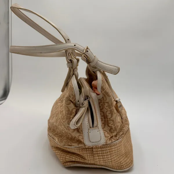 Fossil Monogram Canvas Brown Shoulder Satchel Purse - Image 8