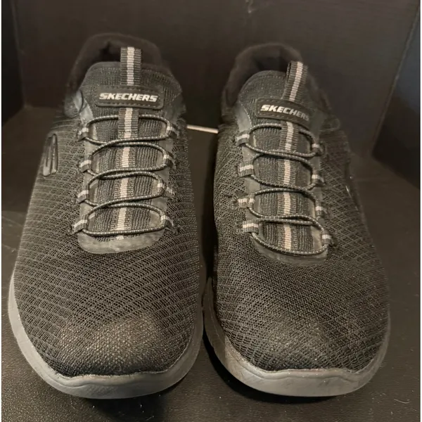 Skechers Womens 8 Summits Quick Getaway Sneaker Black Bungee Slip On 12980 BBK - Image 2