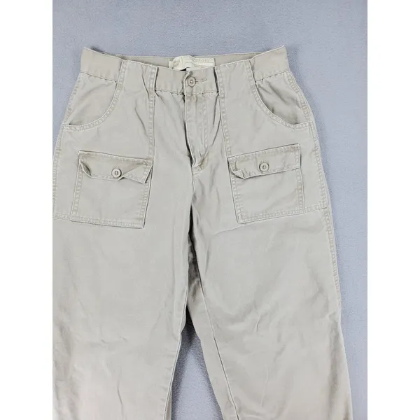 American Eagle Outfitters Cargo Khakis Womens Size 6 Beige‎ Cotton Pants - Image 2
