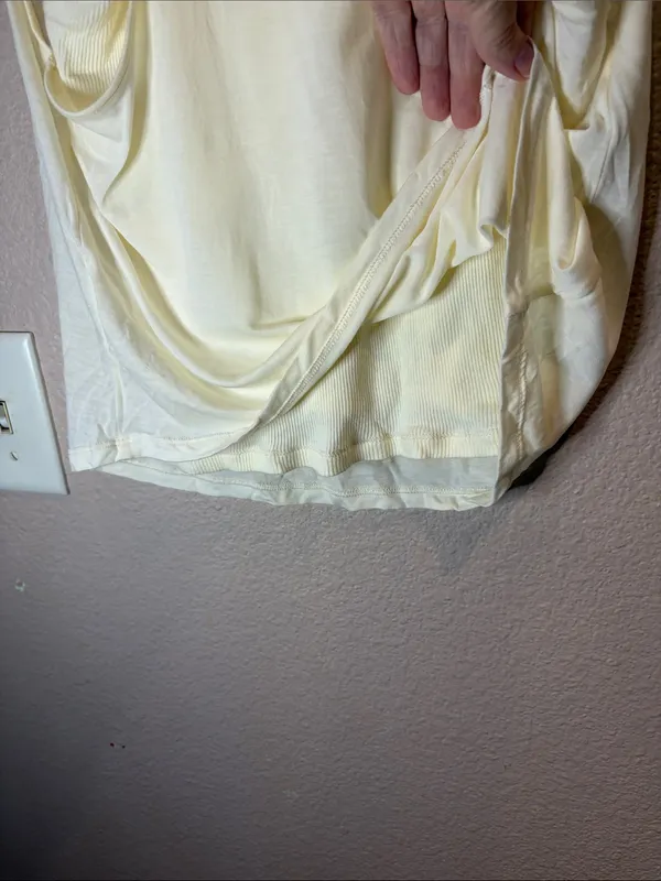 Mango Selection Women’s Combined Lyocell Top Size Small Cream Layered - Image 7