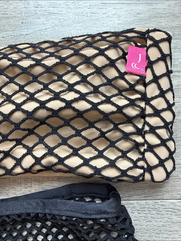 Chynna Dolls Fishnet Two Piece Bikini Set Black - Image 2