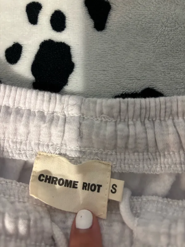 Grey and white cargo sweatpants Gray - Image 3