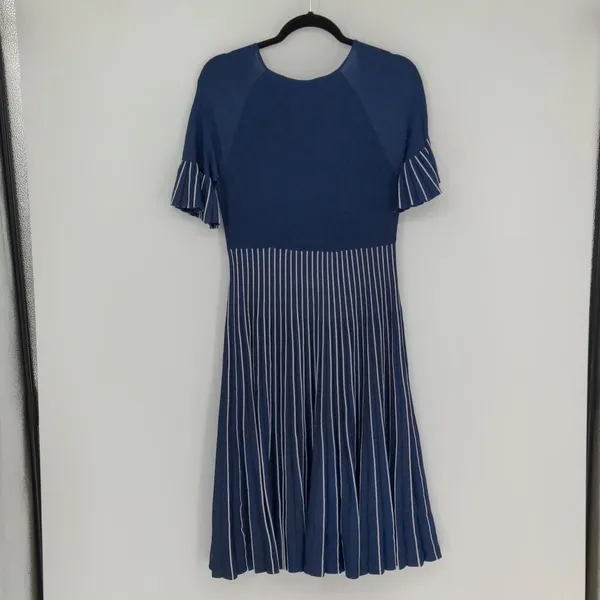 Jonathan Simkhai Women's Pleated Metallic Stretch-Knit A-Line Dress‎ Size Large - Image 13