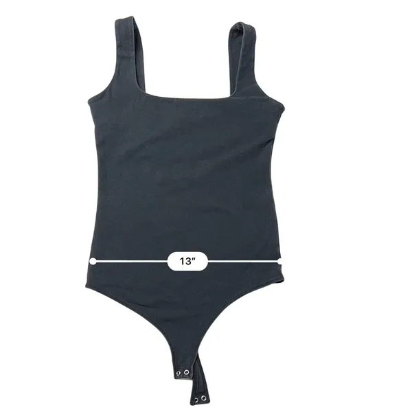 Abercrombie & Fitch Soft A&F Black‎ Sleeveless Bodysuit MEDIUM Seamless Punk Y2k - Image 6