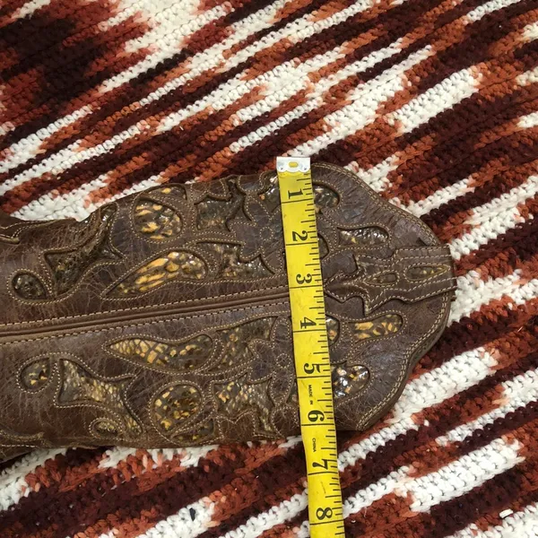 TWISTED X Steppin’out Chocolate Brown Python Inlay Cowboy Cowgirl Western Boots Women 6B - Image 7