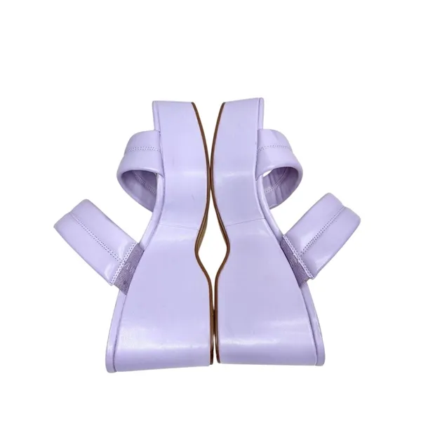 BP Raquelle‎ Purple Puffy Two Strap Platform Wedge Sandals Size 8M Lavender - Image 7