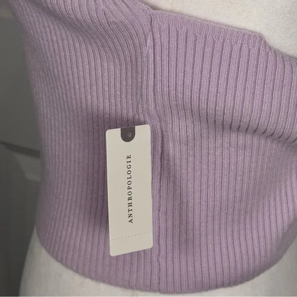Anthropologie Wool Cashmere Halter Crop Tank Lavender Y2K Balletcore Knit L NWT - Image 8