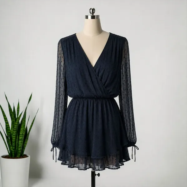 Free People Daliah Sheer Swiss Dot Whimsigoth Festival Mini Dress - Image 6