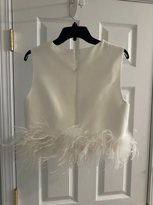 White Feather Top Size M - Image 2