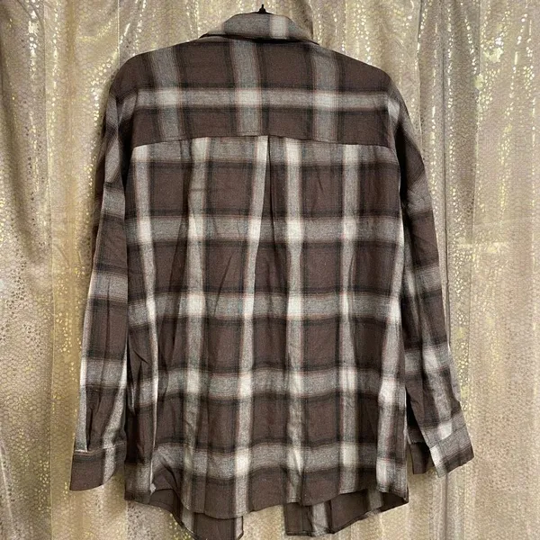 Baylor Brown Flannel Fall Winter Button Down Flannel Small NWT - Image 2
