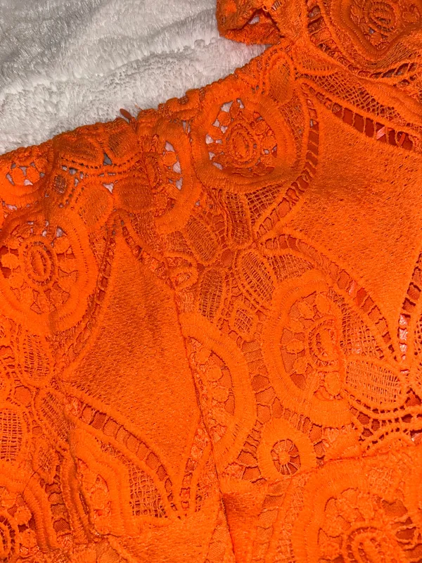 Orange citrus dress Size XS - Image 8