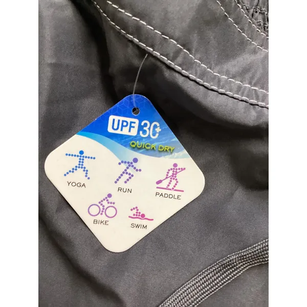 K98205‎ Slate Gray Quick Dry UPF 30+ Swim Board Shorts Women Size 10 NWT - Image 2