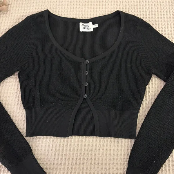 Princess Polly Black Button Going Out Top - Image 4