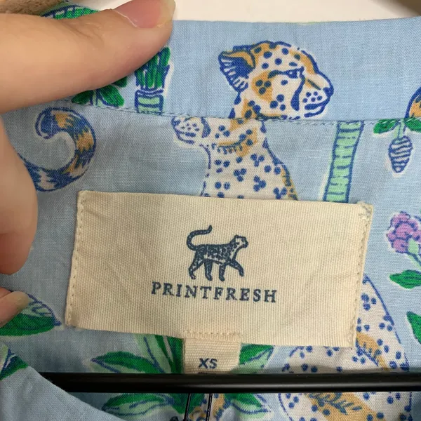 PrintFresh Brunch Dress in Leopard Mirage Organic Cotton Womens XS New - Image 11