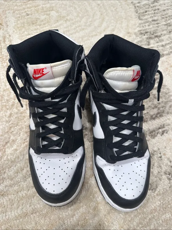 Nike Black and White High-Top Sneakers - Image 2