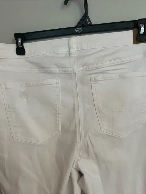 American Eagle White‎ Distressed Skinny Jeans - Image 3